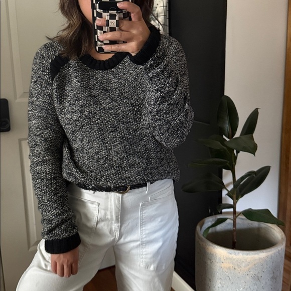 lululemon athletica Sweaters - Lululemon Passage Wool Sweater. Size L Black Angel Wing